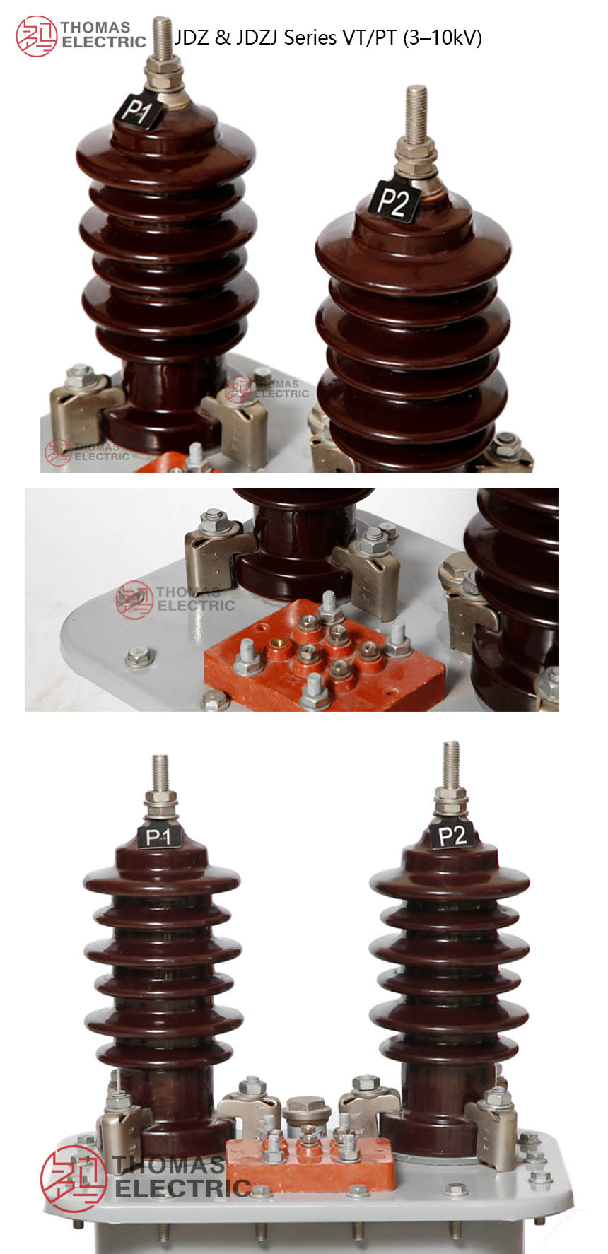 JDJ-3/6/10/12 Single-Phase Oil-Immersed Voltage Transformers (3–12kV) Thomas Electric JDJ 3 6 10 12 Oil Immersed Voltage Transformer in output