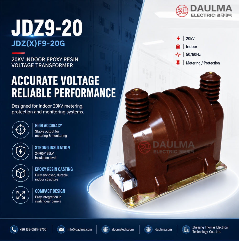 JDZ9-20, JDZ(X)F9-20G 20kV Binnenshuise Epoksiehars Spanningtransformator Thomas Electric JDZ9 20 KV