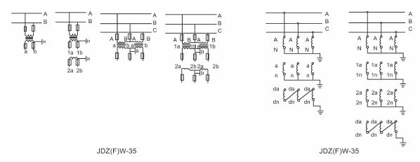 JDZW 35 Fully Enclosed Voltage Transformer wiring 1