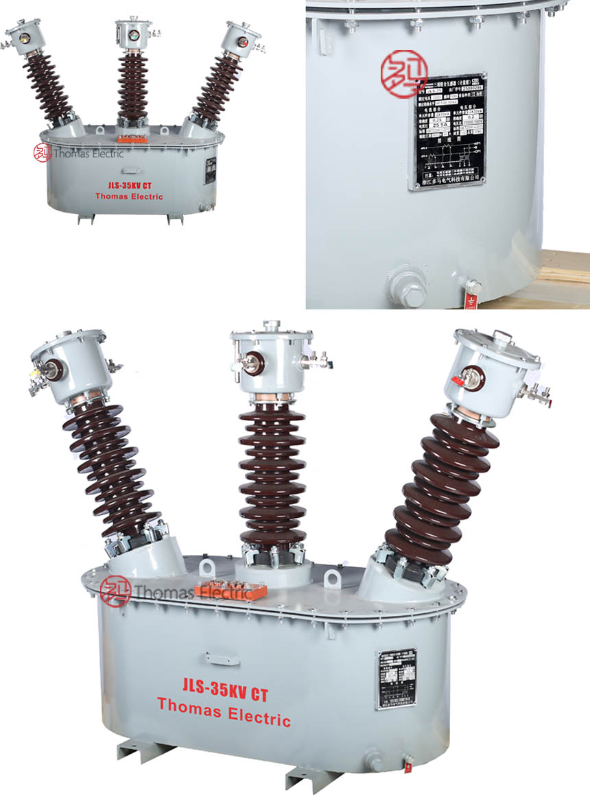 JLS 35KV Outdoor Oil Immersed Three Phase Combined Instrument Transformers show