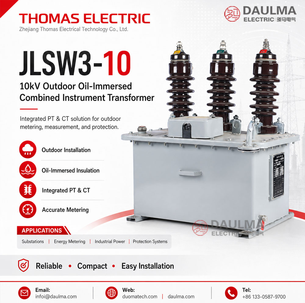 JLSW3-10 10kV Outdoor Oil-Immersed Combined Instrument Transformer Thomas Electric JLSW3 10