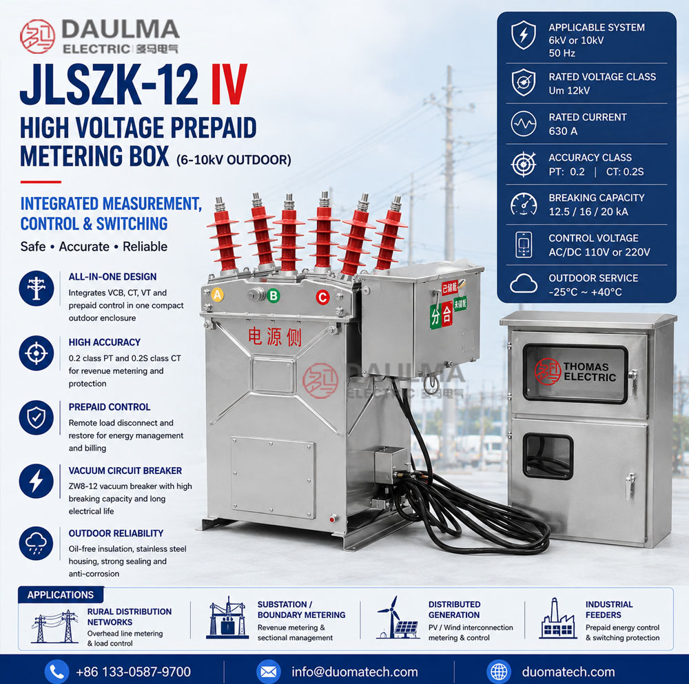JLSZK-12 IV Hoëspanning Voorbetaalde Meterkabelkas (6-10kV buite) Thomas Electric JLSZK 12IV