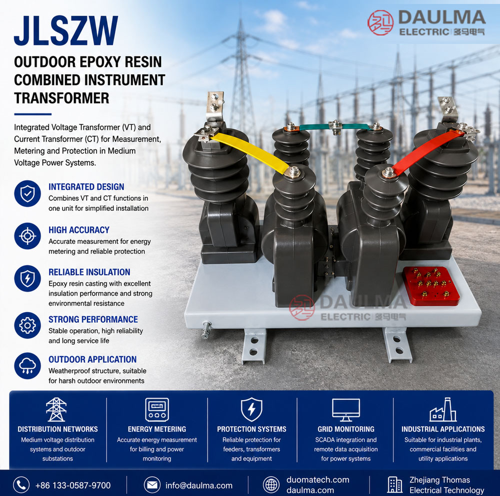 JLSZW Outdoor Epoxy Resin Combined Instrument Transformer Thomas Electric JLSZW 10KV 1