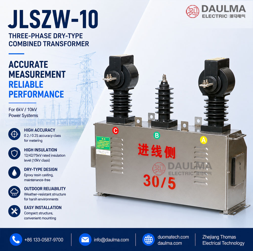 JLSZW-6, JLSZW-10 Three-Phase Dry-Type Combined Transformer (10KV Outdoor ) Thomas Electric JLSZW 10KV
