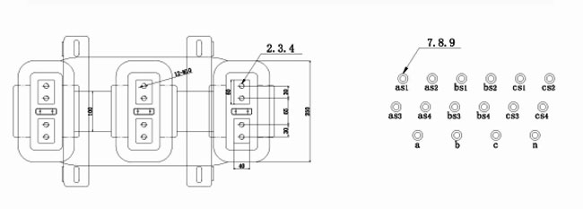 JLSZY 10 Three Phase Dry Type Outdoor Combined Transformer outline 2