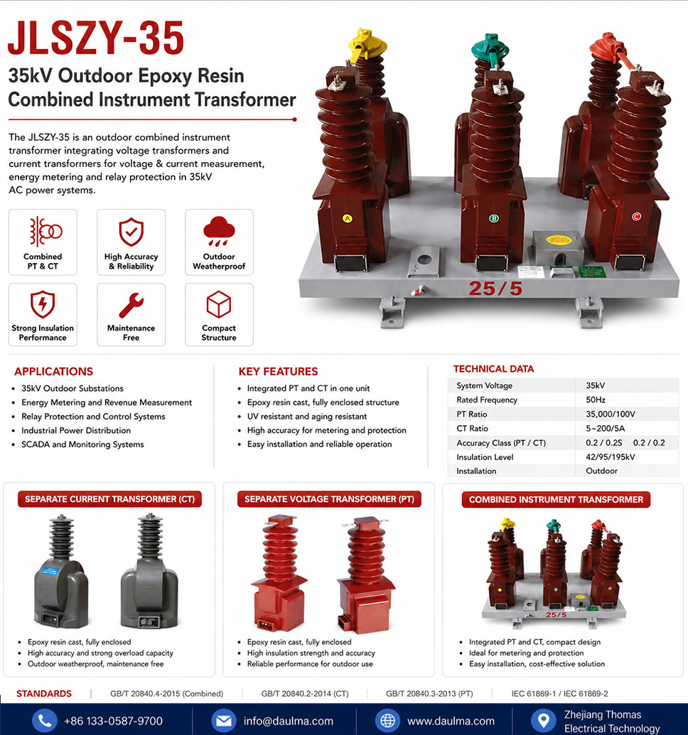JLSZY-35kv Outdoor Three-Phase Combined Instrument Transformer Thomas Electric JLSZY 35