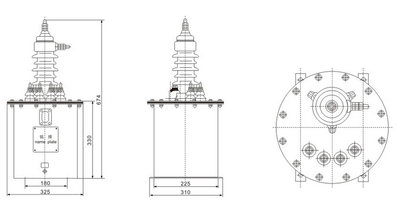 LB 10W Current TransformeOil CT outline instalition