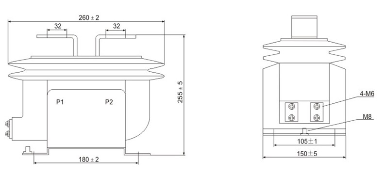 LFS 10KV high voltage CT OUTLINe 1