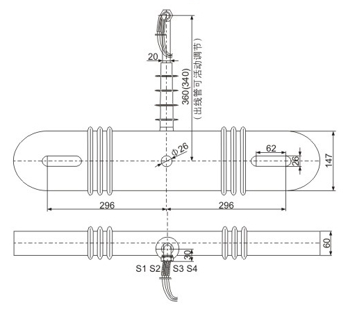 LJ ZW 1012 Current Transforme LJ ZW 10KV CT OUTLINE AND INSTALLATION