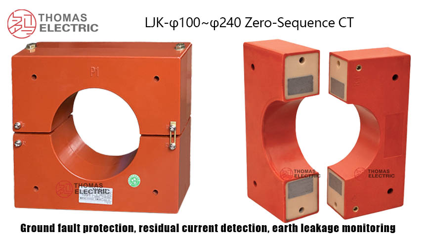 LJK-φ100~φ240 Zero-Sequence Current Transformer Thomas Electric LJK 100240 Cast Resin High Precision Zero Sequence Current Transformer show
