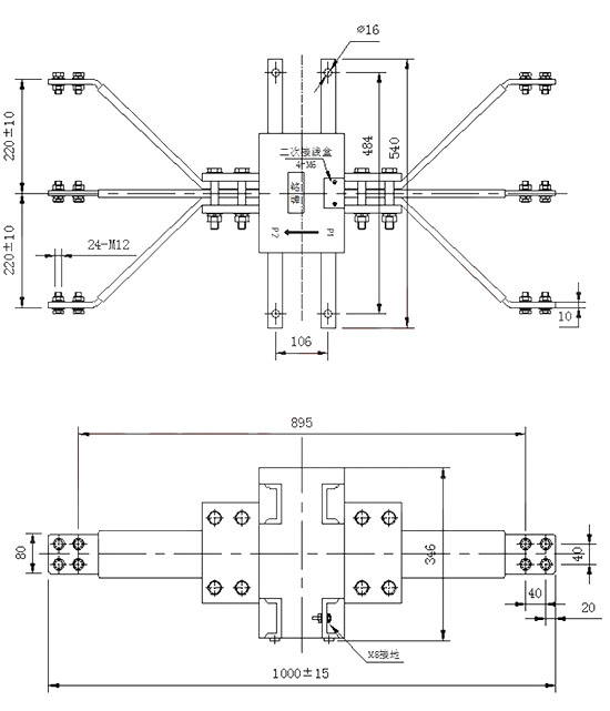 LJM-1, LJM-2, LJM-3, LJM-3 busbar-type zero-sequence current transformers Thomas Electric LJM 123 Bus Type Zero Sequence Current Transformer indoor Outline and Dimensions of Installation