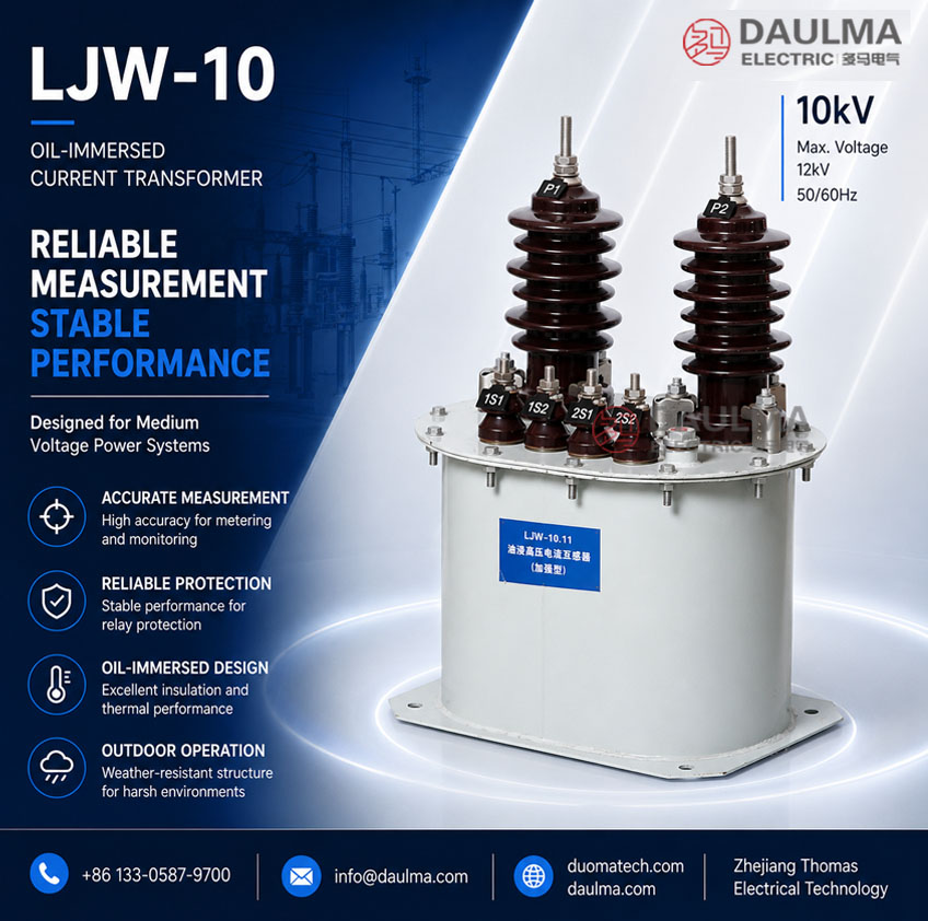 LJWD-10/12 Oil-Immersed Current Transformer with steel-tank (Outdoor) Thomas Electric LJW 10 1
