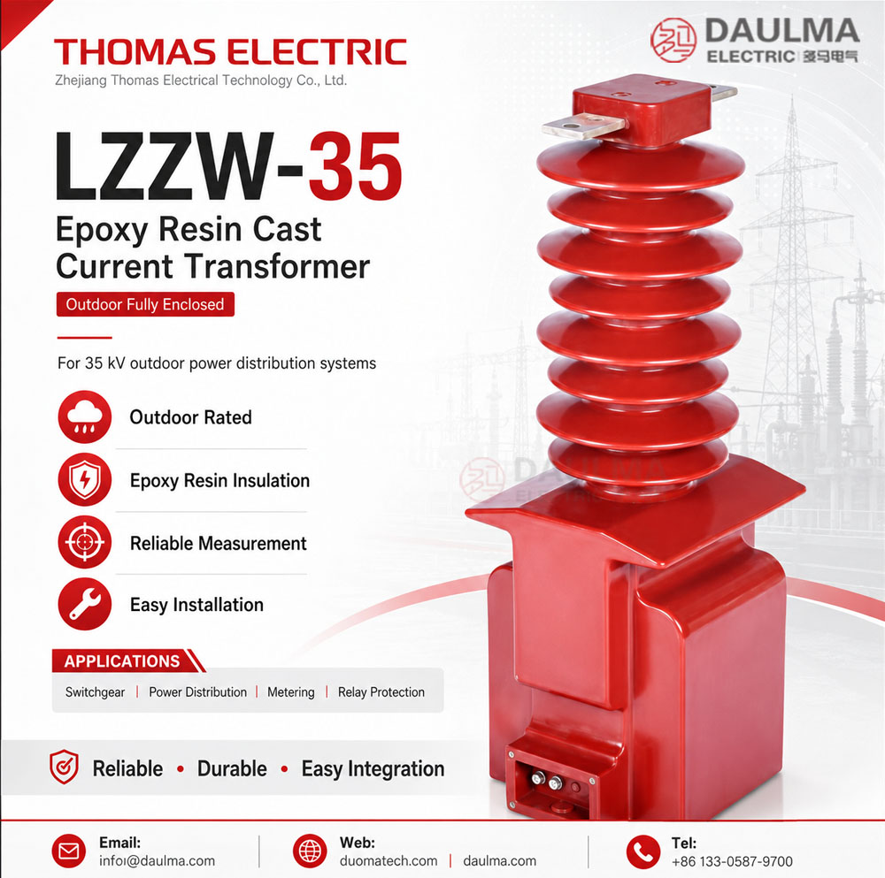 LZZW-35 Epoxy Resin Cast Current Transformer (Outdoor Fully enclosed) Thomas Electric LZZW 35 A