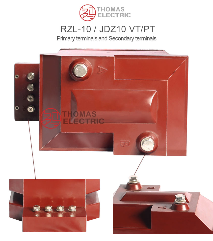 RZL-10 / JDZ10 3–10kV Epoxy Resin Voltage Transformer | IEC 61869 Thomas Electric RZL 10 JDZ10 3.6.10AB voltage transformers input output