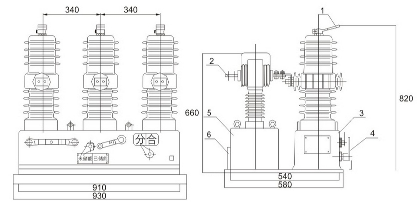 ZWJ 12 High Voltage Prepaid Metering Box Load Control outline and installations