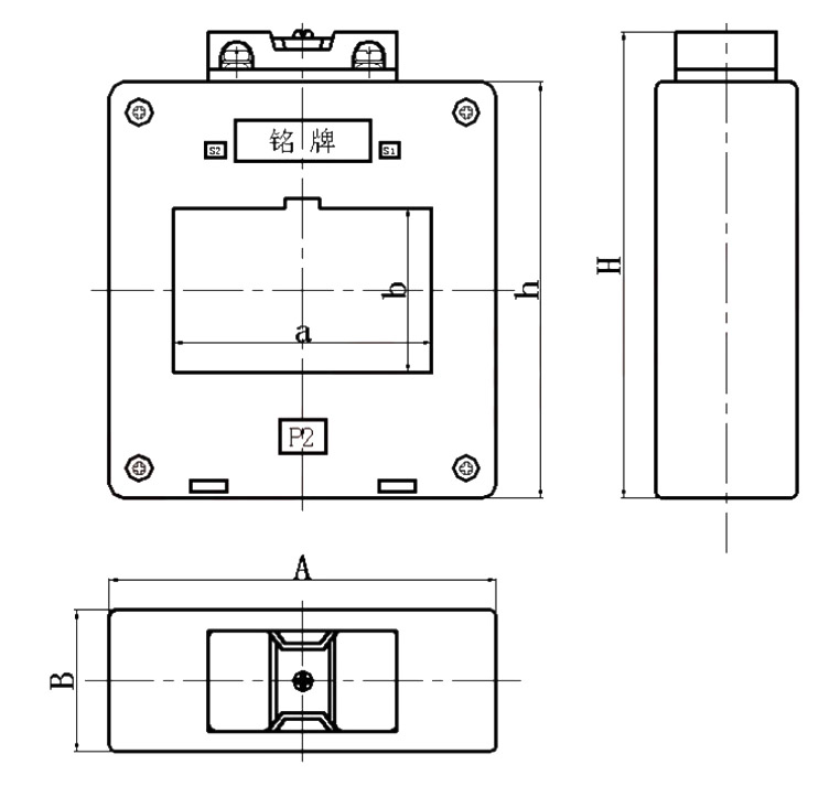 BH 0.66 III Current Transformer installation size