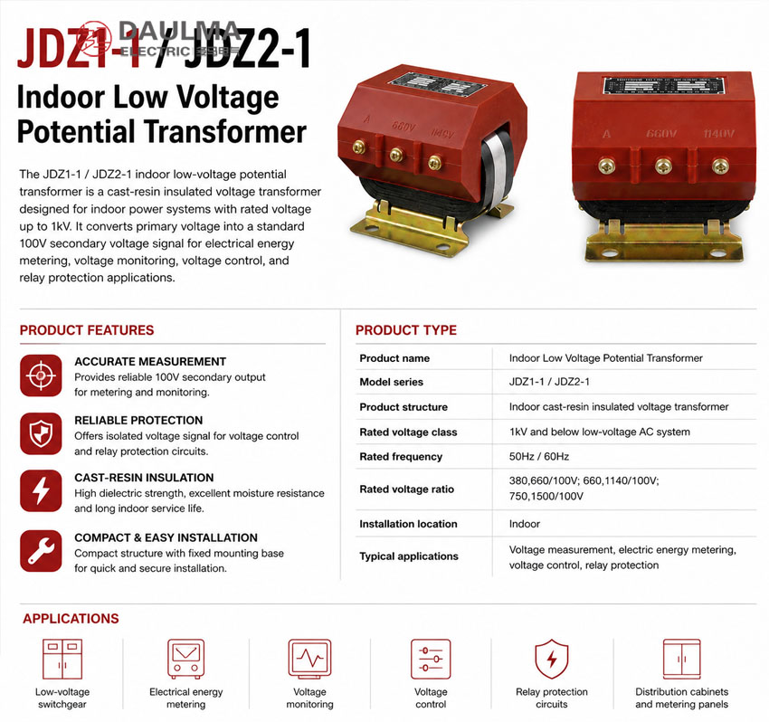 JDZ1-1, JDZ2-1 binnenshuis gegote hars-geïsoleerde spanningstransformator Thomas Electric JDZ1 1 Current Transformer ad image