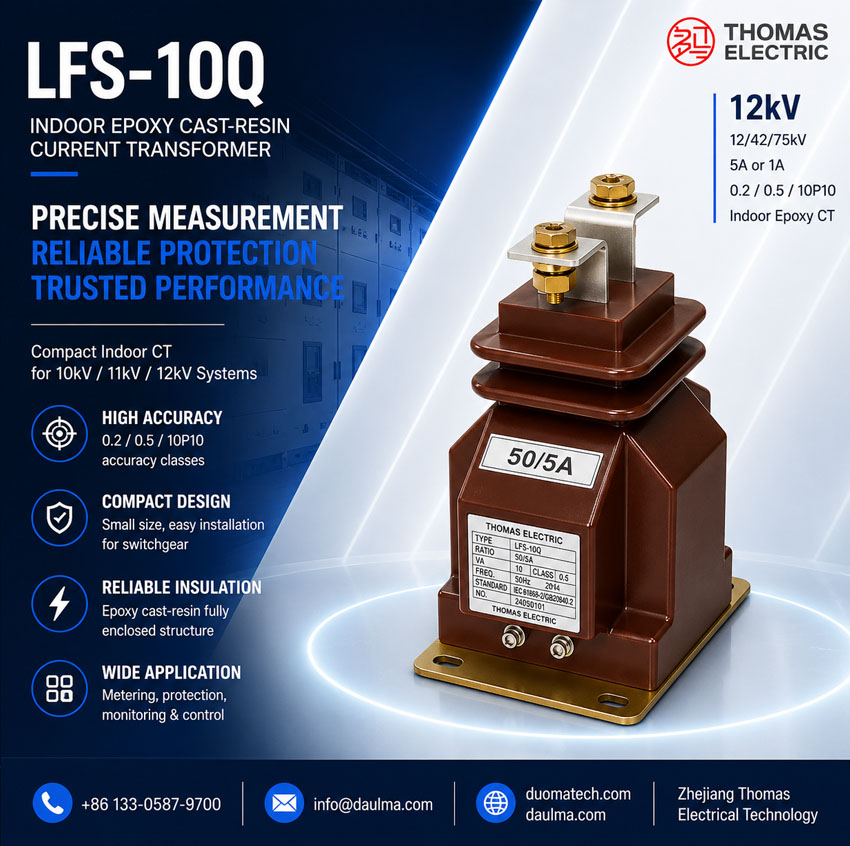 LFS-10Q፣ LFSB-10፣ LFSZ6-10 ኮምፓክት ኤፖክሲ የካስት-ሪዚን የአሁን ትራንስፎርመር Thomas Electric LFS 10Q