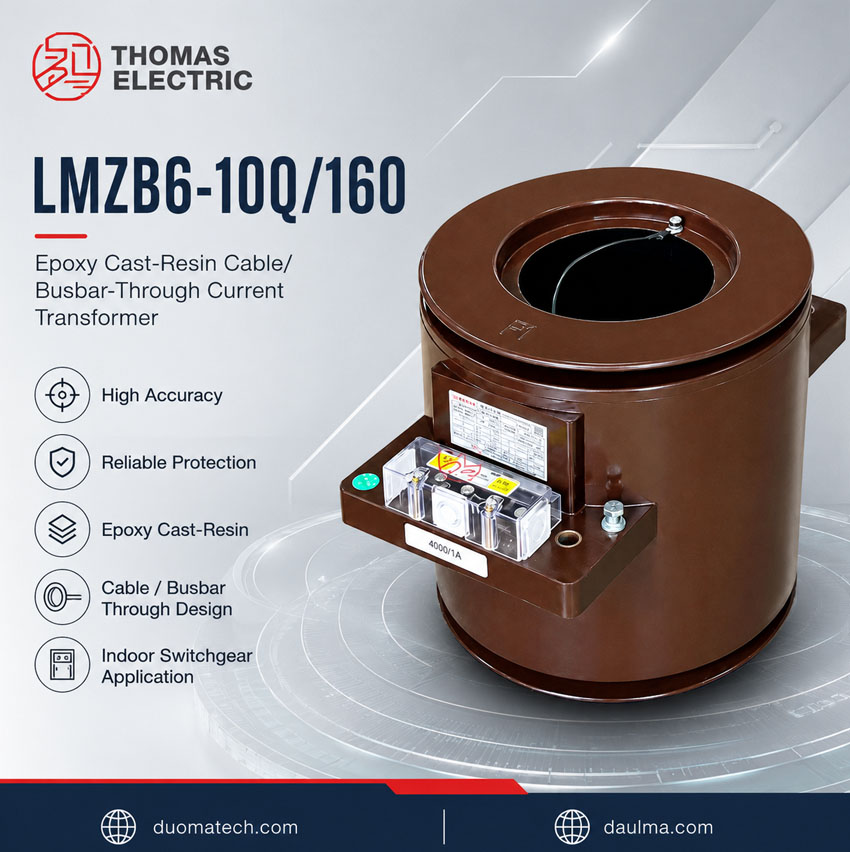 LMZB6-10Q/160 Epoksie gegote harskabel-/busstaaf-deurstroomtransformator Thomas Electric LMZB6 10QL 160