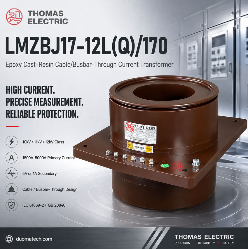 LMZBJ17-12L(Q)/170 Kibadilishaji cha Sasa cha Kabeli/Msimbo wa Barabara cha Epoxy Cast-Resin Thomas Electric LMZBJ17 12L 170