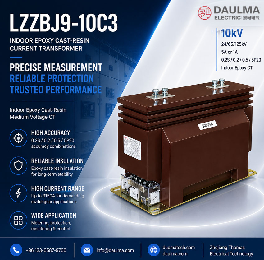 LZZBJ9-10C3, LZZBJ9-10C3Q3/Q4 Binnenshuis Epoksi Giethars Stroomtransformator Thomas Electric LZZBJ9 10C3