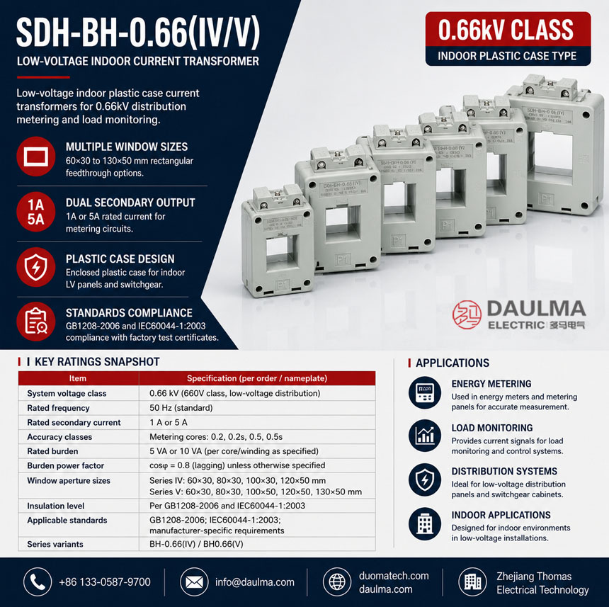 SDH 0.66IV V Current Transformer ad image