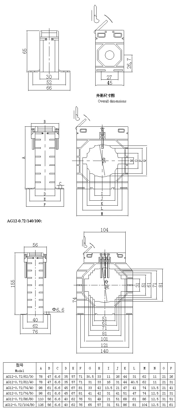 Installation & Dimensions