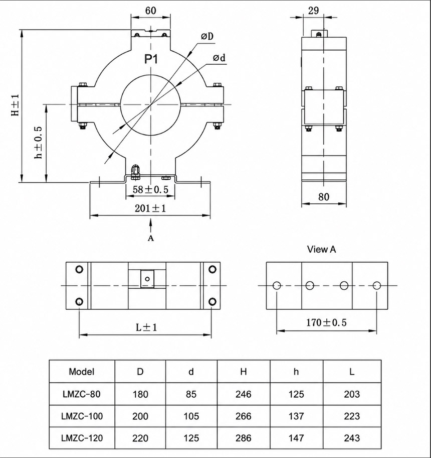 Installation and Dimensions