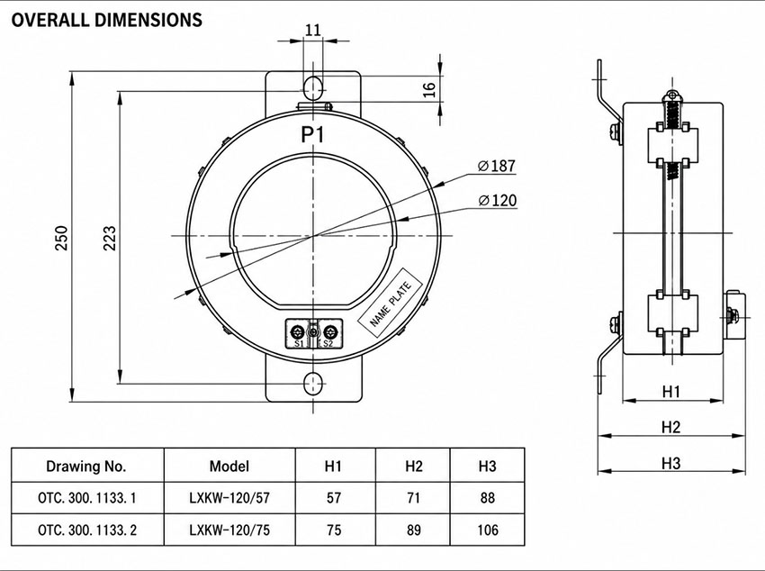 Installation and Dimensions