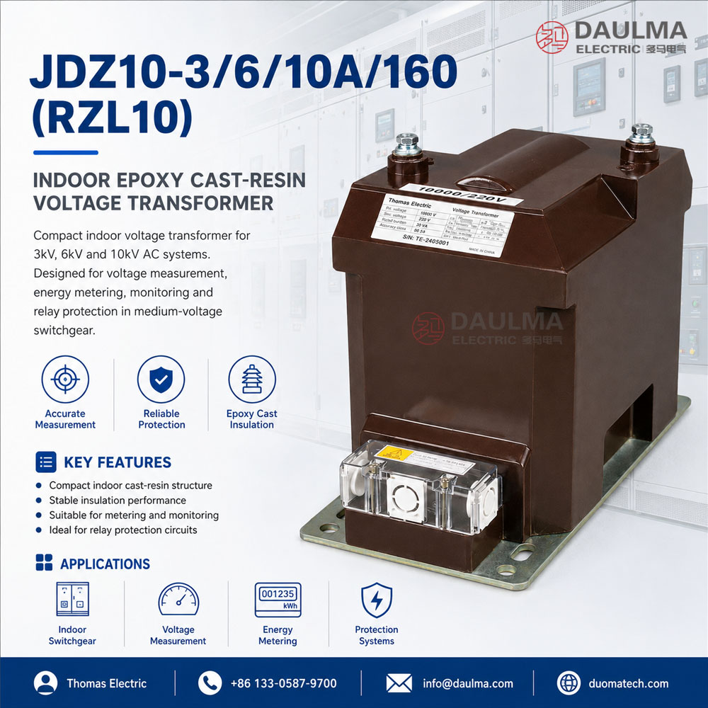 JDZ10-3,6,10A (RZL10) Indoor Epoxy Cast-Resin Voltage Transformer Product Display