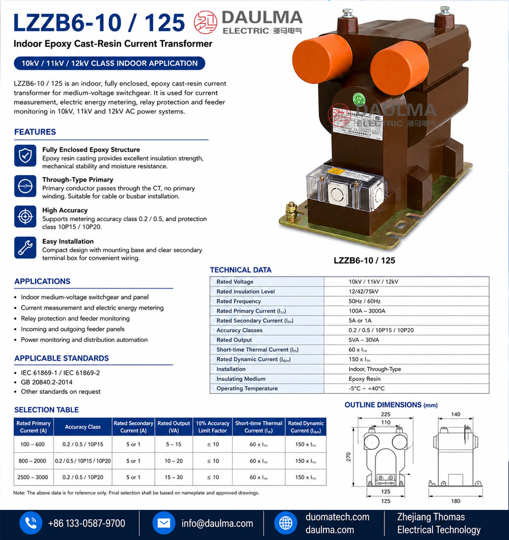 JDZ10-6R, JDZ10-10R Indoor Epoxy Cast-Resin PT with Fuse Thomas Electric JDZ10-6R, JDZ10-10R Indoor Epoxy Cast-Resin Voltage Transformer with Fuse Product Display