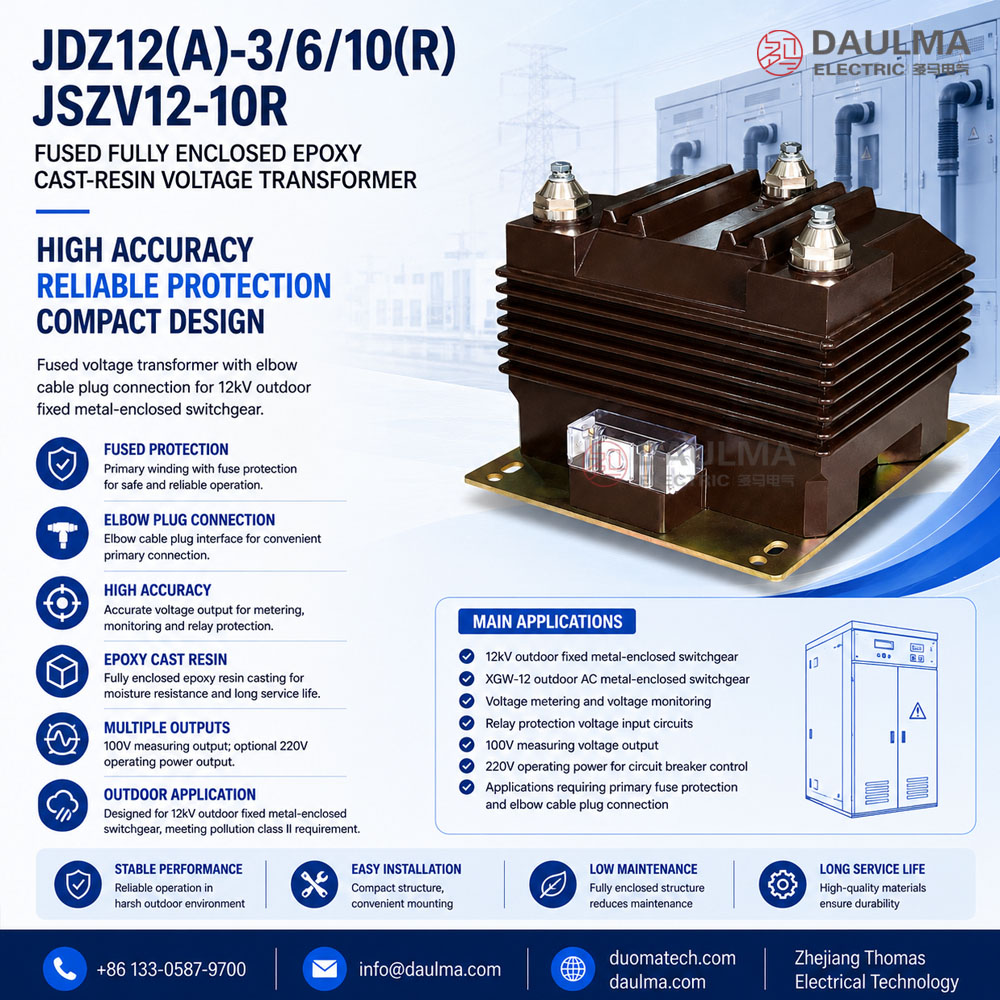 JDZ12(A) / JSZV12 Fused Fully Enclosed Voltage Transformer Thomas Electric JDZ12(A) / JSZV12 Fused Fully Enclosed Voltage Transformer Product Display