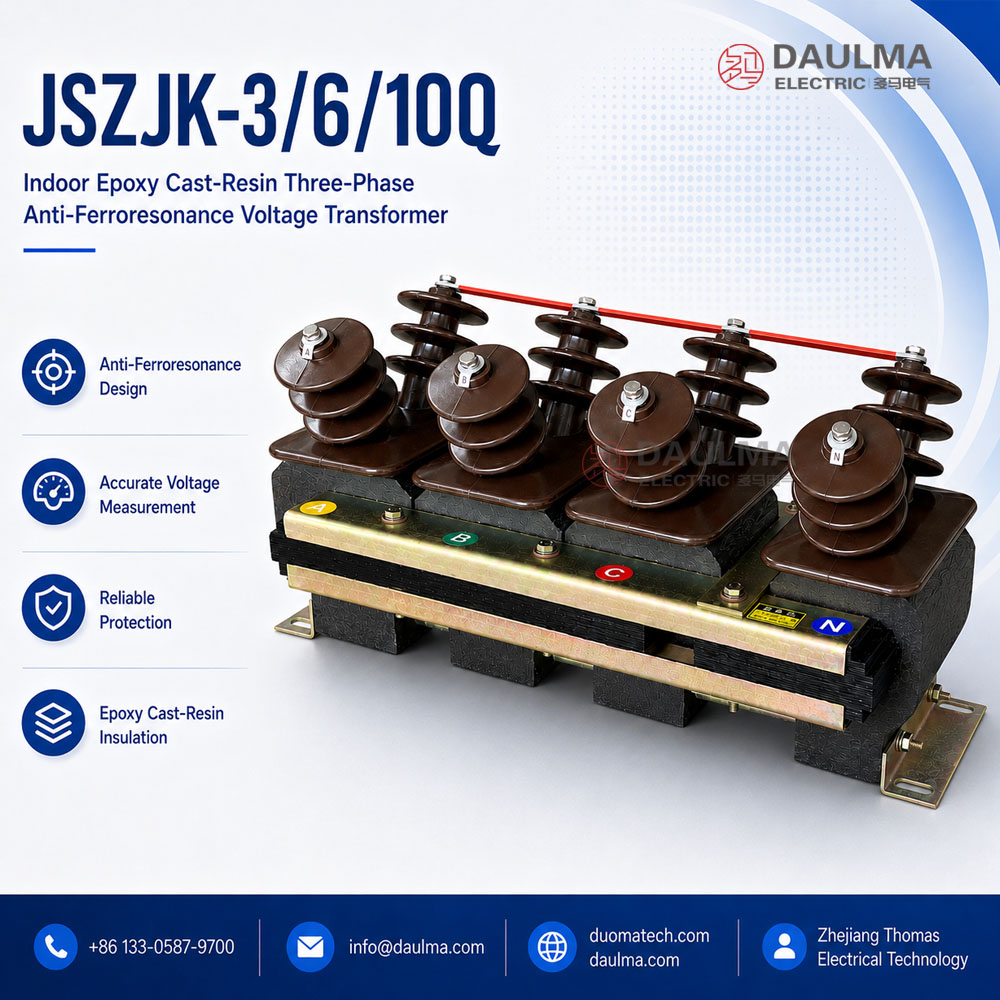 JSZJK-6, JSZJK-10Q Anti-Ferroresonance Three-Phase Voltage Transformer Thomas Electric JSZJK-3/6/10Q Dry-Type Anti-Ferroresonance Three-Phase Five-Limb Voltage Transformer Product Display