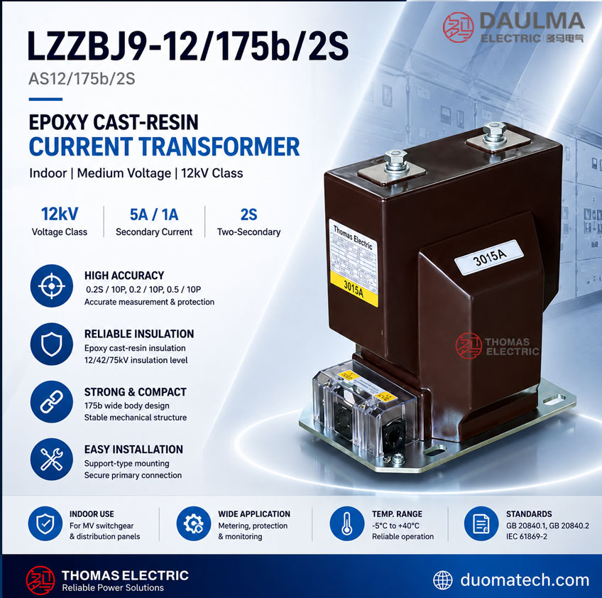 LZZB11-24/180-220 Binnenshuis Epoksie Giethars Spanningtransformator Thomas Electric LZZBJ9 24 175B 2s