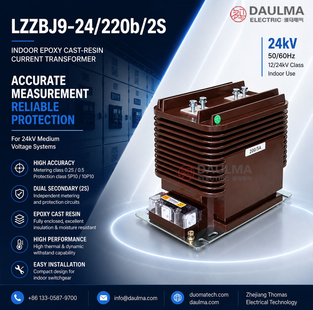 LZZBJ9-24/220b/2S Binnenshuis Epoksi Giet-hars Stroomtransformator Thomas Electric LZZBJ9 24 220B