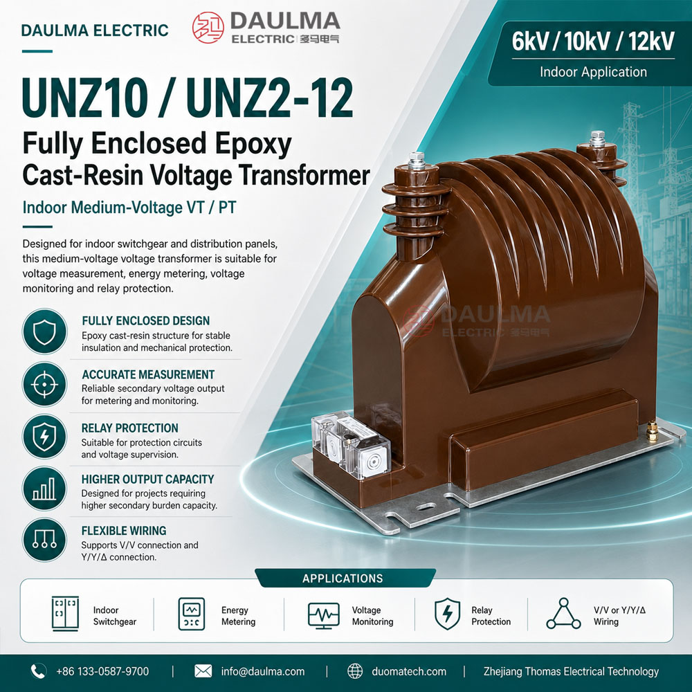 UNZ10, UNZ2-12 Epoxy Cast-Resin Voltage Transformer Thomas Electric UNZ10, UNZ2-12 Epoxy Cast-Resin Voltage Transformer Product Display