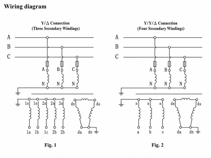 JDXNF2-35W(G)(L) voltage transformer wiring diagram