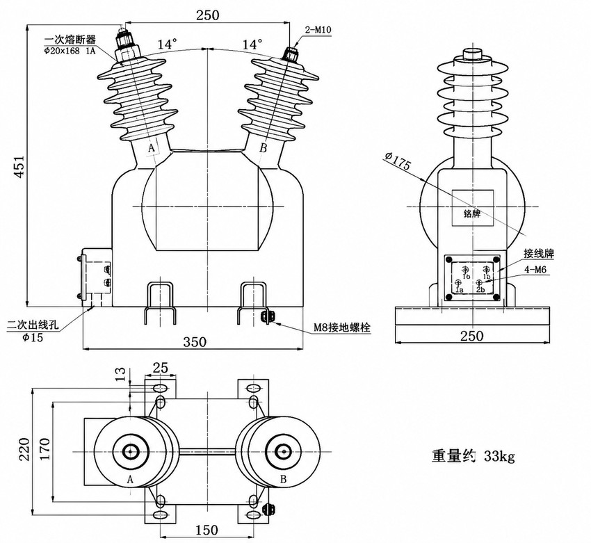 JDZW3-10R Installasiediagram