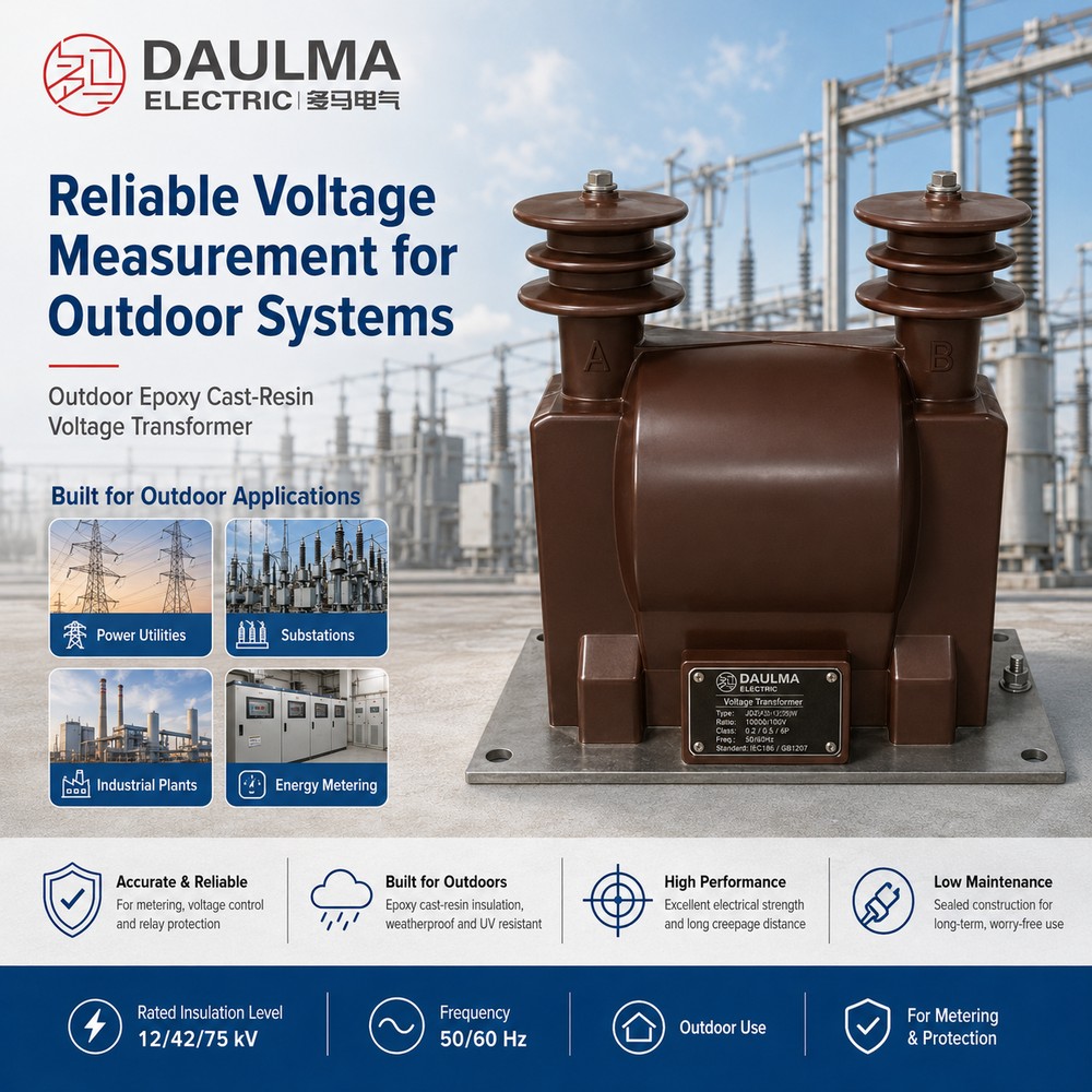 JDZX2 1235W Outdoor Epoxy Resin Cast Voltage Transformer product ad image