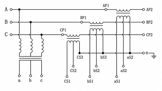 JLSY 10 Outdoor Oil Immersed Combined Transformer wiring diagram