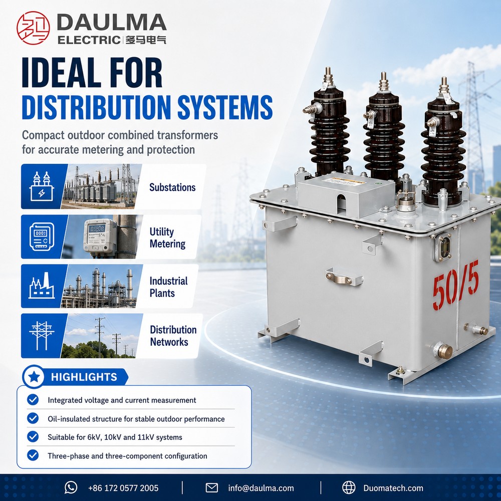 JLSY-6/10 Outdoor Oil-Immersed Combined Transformer Three-Phase Three-Component 6kV 10kV Thomas Electric JLSY 6 10 Outdoor Oil Immersed Combined Transformer Three Phase Three Component 6kV 10kV product ad image 1