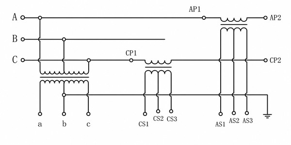 JLSZV1-6 10W/210 Gecombineerde Transformator Bedradingsdiagram