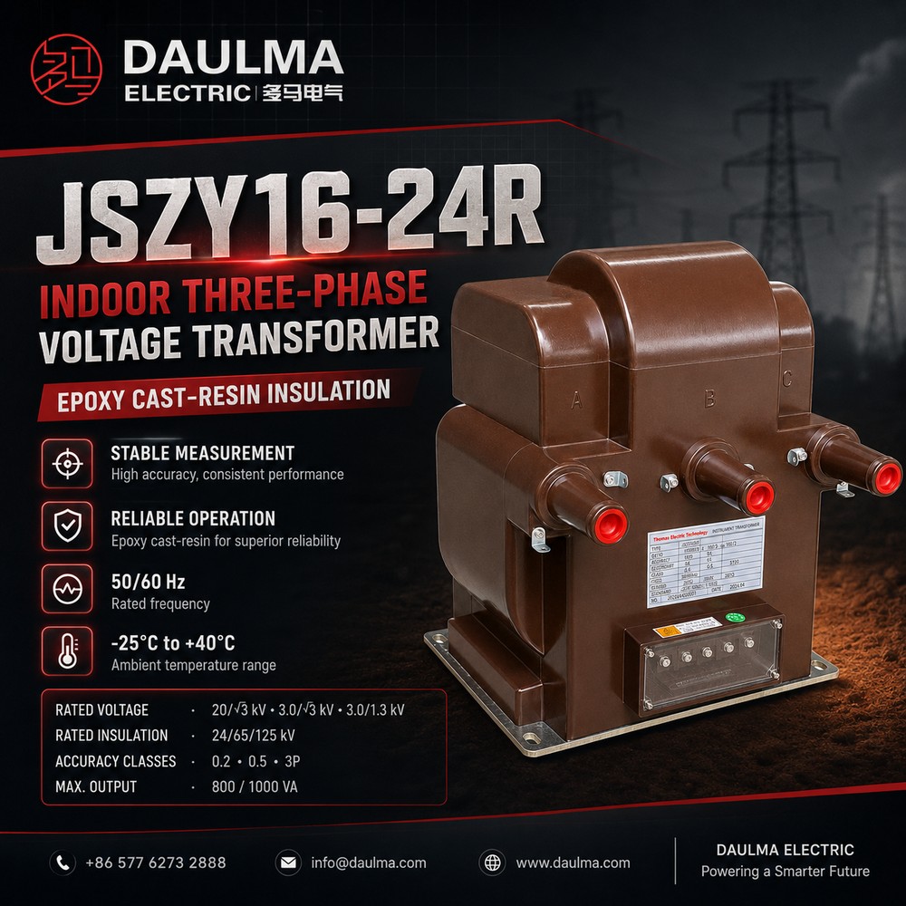 JSZY16-24R Indoor Three-Phase Epoxy Resin Voltage Transformer Thomas Electric JSZY16-24R Product Display - Indoor Three-Phase Voltage Transformer