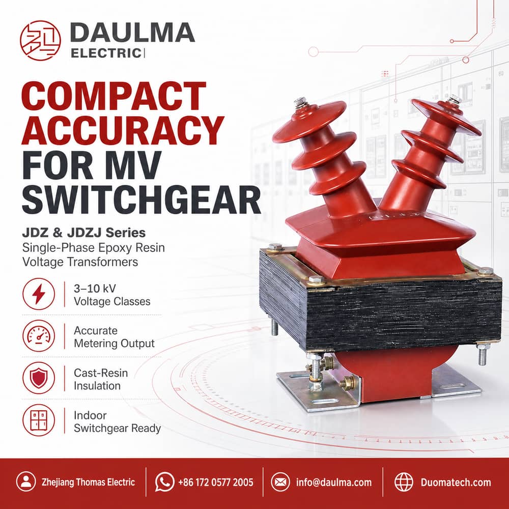 JDZ & JDZJ Series Single Phase Epoxy Resin Voltage Transformers (3–10kV) industrial product poster 01