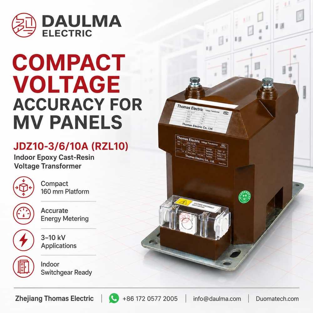 JDZ10-3,6,10A (RZL10) Indoor Epoxy Cast-Resin Voltage Transformer Thomas Electric JDZ10-3,6,10A (RZL10) Indoor Epoxy Cast-Resin Voltage Transformer industrial product poster 01