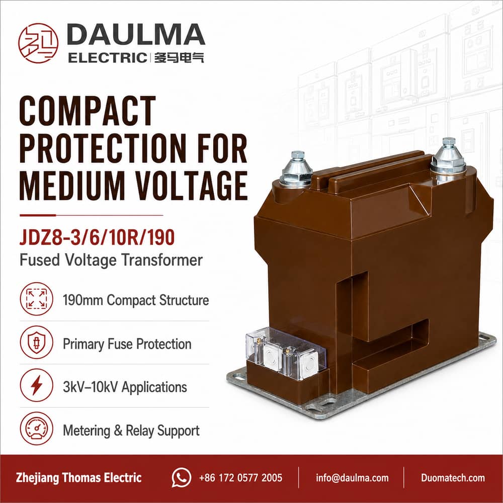 JDZ8-3/6/10R/190 Indoor Fused Epoxy Cast-Resin Voltage Transformer post 01