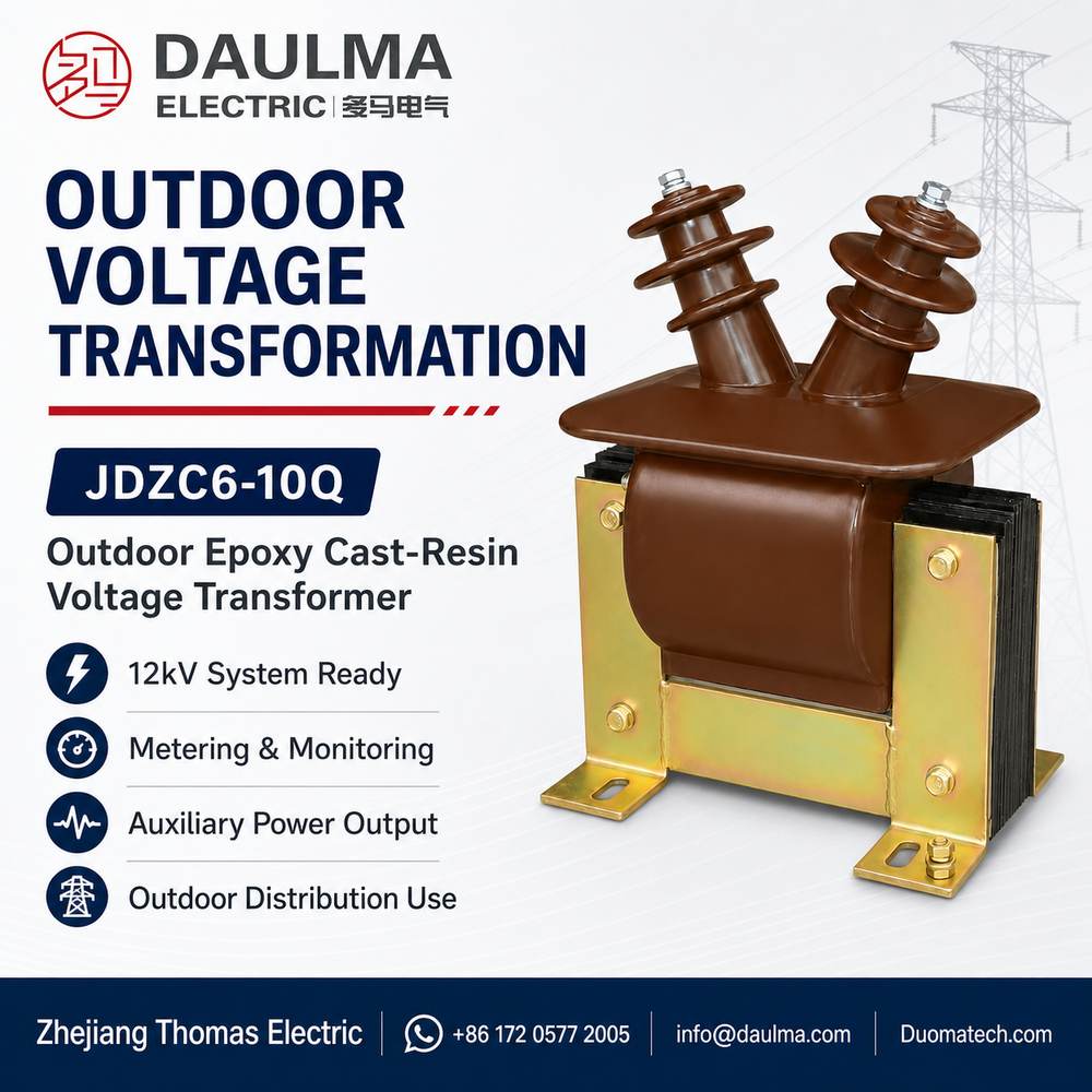 JDZC6-10Q Outdoor Epoxy Cast-Resin Voltage Transformer Thomas Electric JDZC6-10Q Outdoor Epoxy Cast-Resin Voltage Transformer industrial product poster 01