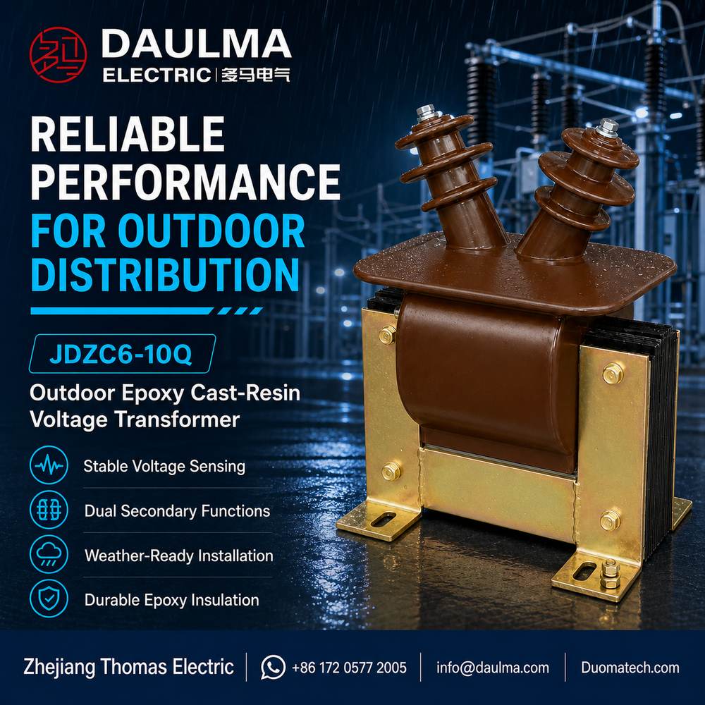 JDZC6-10Q Outdoor Epoxy Cast-Resin Voltage Transformer Thomas Electric JDZC6-10Q Outdoor Epoxy Cast-Resin Voltage Transformer industrial product poster 02