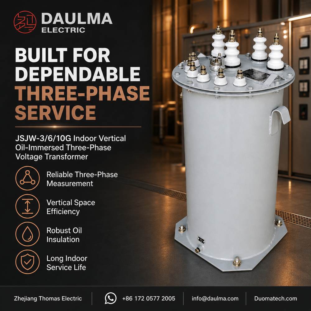 JSJW-3/6/10G Indoor Vertical Oil-Immersed Three-Phase Voltage Transformer Thomas Electric JSJW-3/6/10G Indoor Vertical Oil-Immersed Three-Phase Voltage Transformer post 03