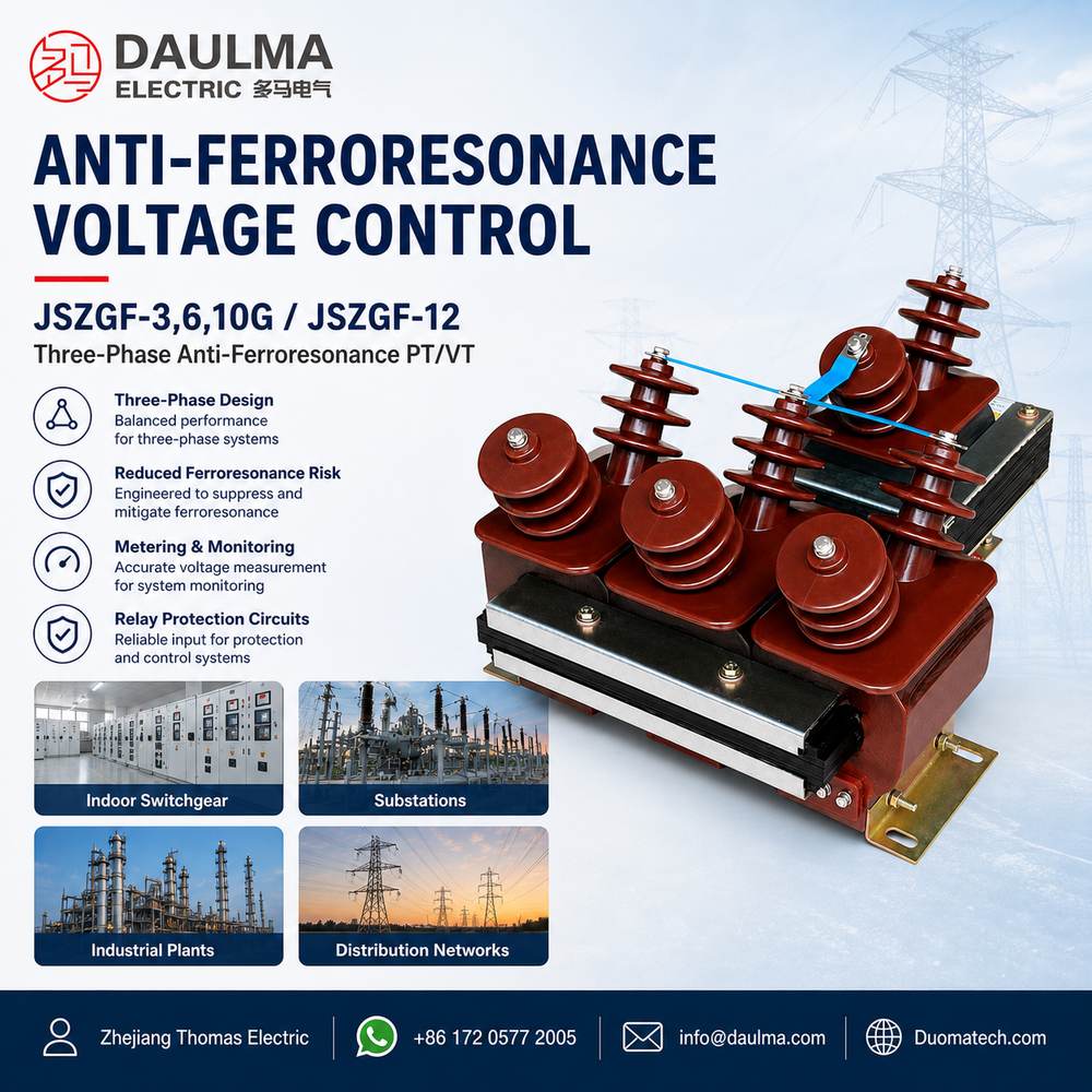 JSZGF-3, 6, 10G, JSZGF-12 Three-Phase Anti-Ferroresonance PT/VT Thomas Electric JSZGF-3, 6, 10G, JSZGF-12 Three-Phase Anti-Ferroresonance PT/VT industrial product poster 01